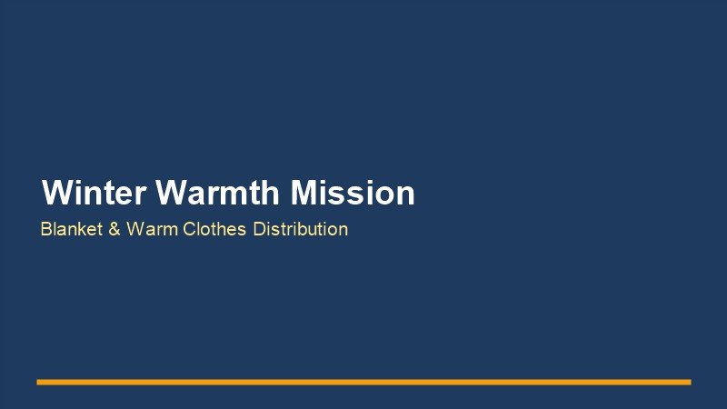 Winter Warmth & Healthcare Mission 2026